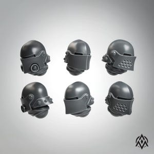 24 x Sallet Heads - Shocktroopers | Scaled for Trench Crusade Antioch | Arcamundi