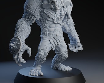 Football Yeti - Star Player - Fantasy Football  - Designed by Brutefun Miniatures
