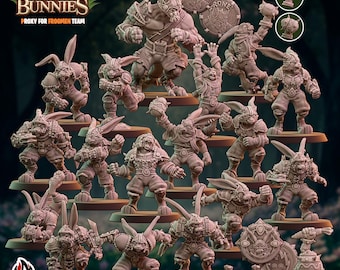 Easter Bunnies Slan Full Team - Parts 1&2 - Play as Human, Skaven, and Slann - Fantasy Football  - Designed by Ugni