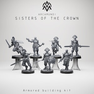 Armored Sisters of the Crown - Stigmatic Nuns | Scaled for Trench Crusade Pilgrims | Arcamundi
