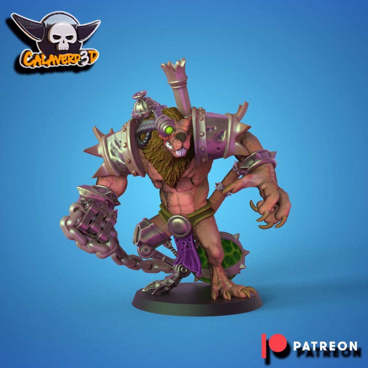 Steam Ogre Rat Nº34 - Star Player - Fantasy Football  - Designed by Calaverd 3D