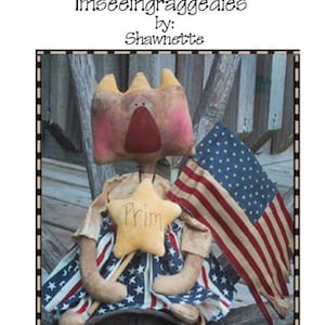 Queen of Prim Annie Liberty doll Patriotic Epattern Pattern PDF