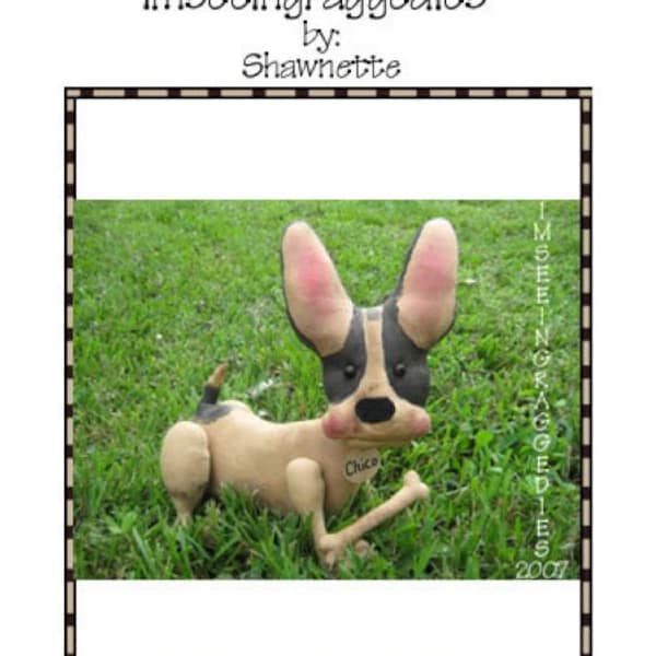 Chico primitive Chihuahua dog pattern epattern PDF  11"