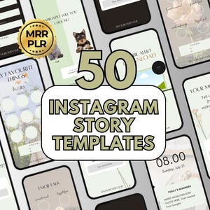 Instagram Story Templates, PLR Digital Products, Canva Templates, Aesthetic Instagram Engagement Stories Templates, Master Resell Rights MRR