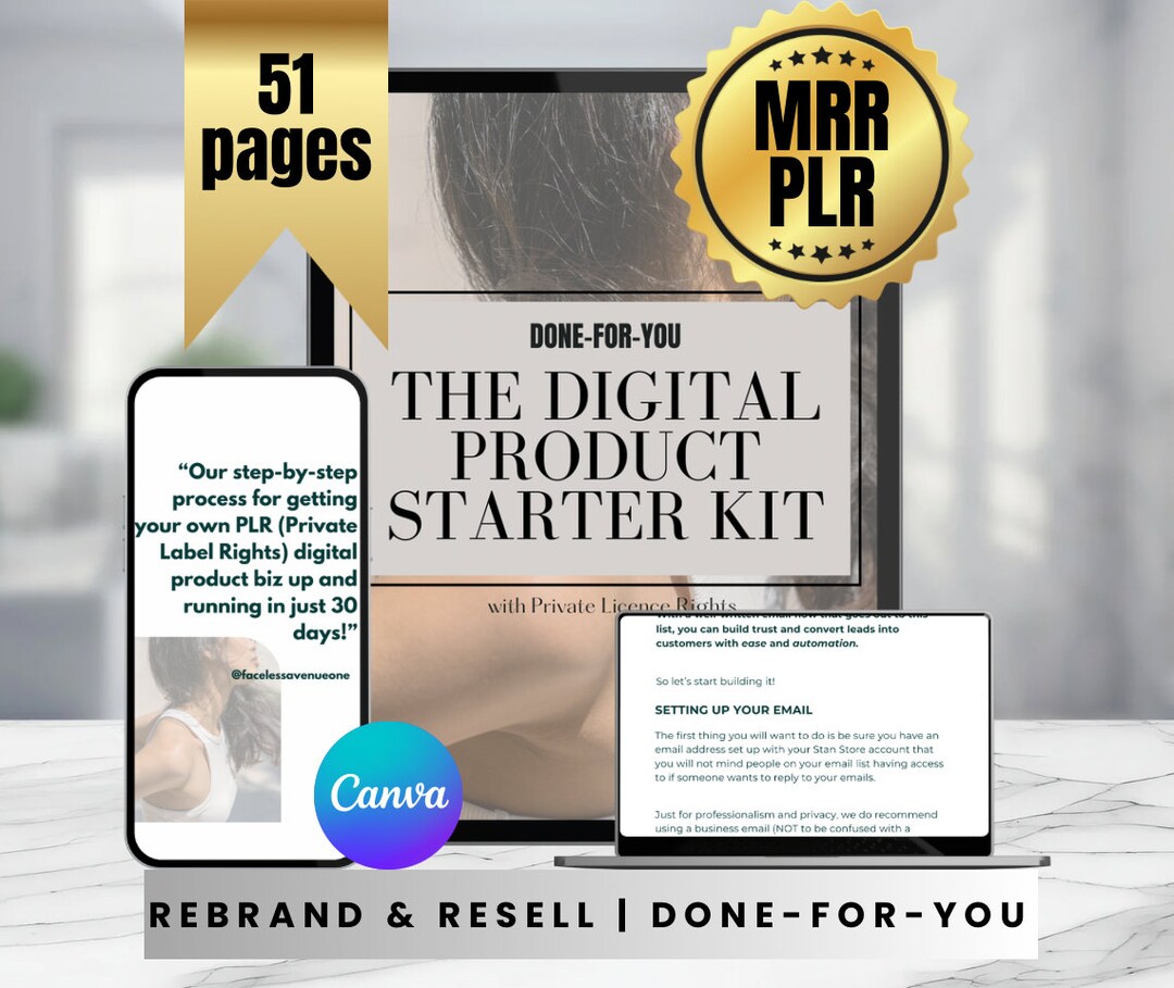 Digital Marketing Guide PLR, Canva Template, How to Sell Online