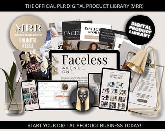 Bestsellers Canva Digital Products Library with Master-Resell-Rights (MRR) and Private Label Rights (PLR) to Sell on Etsy for Passive Income