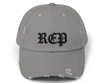 REP レピュテーション ユニセックス ディストレスト キャップハット