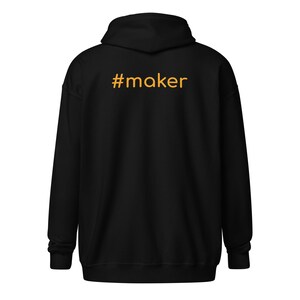Maker hoodie - unisex - orange print