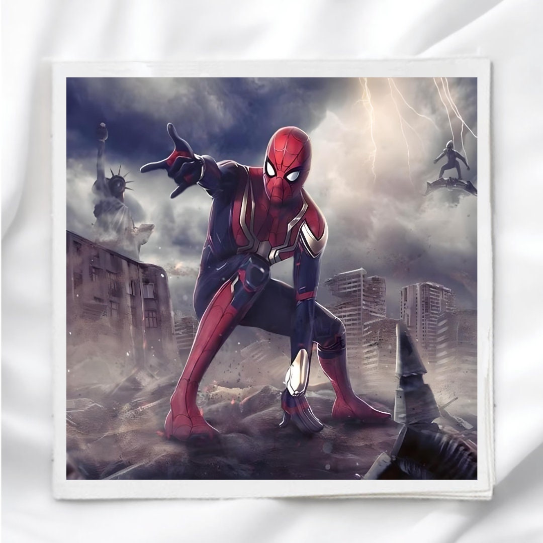 Spider Man Superhero Fabric Panel for Quilting, Crafting, Sewing, Quilt Block, Craft Fabric, Unique Fabric Quilting Panels, SM74973