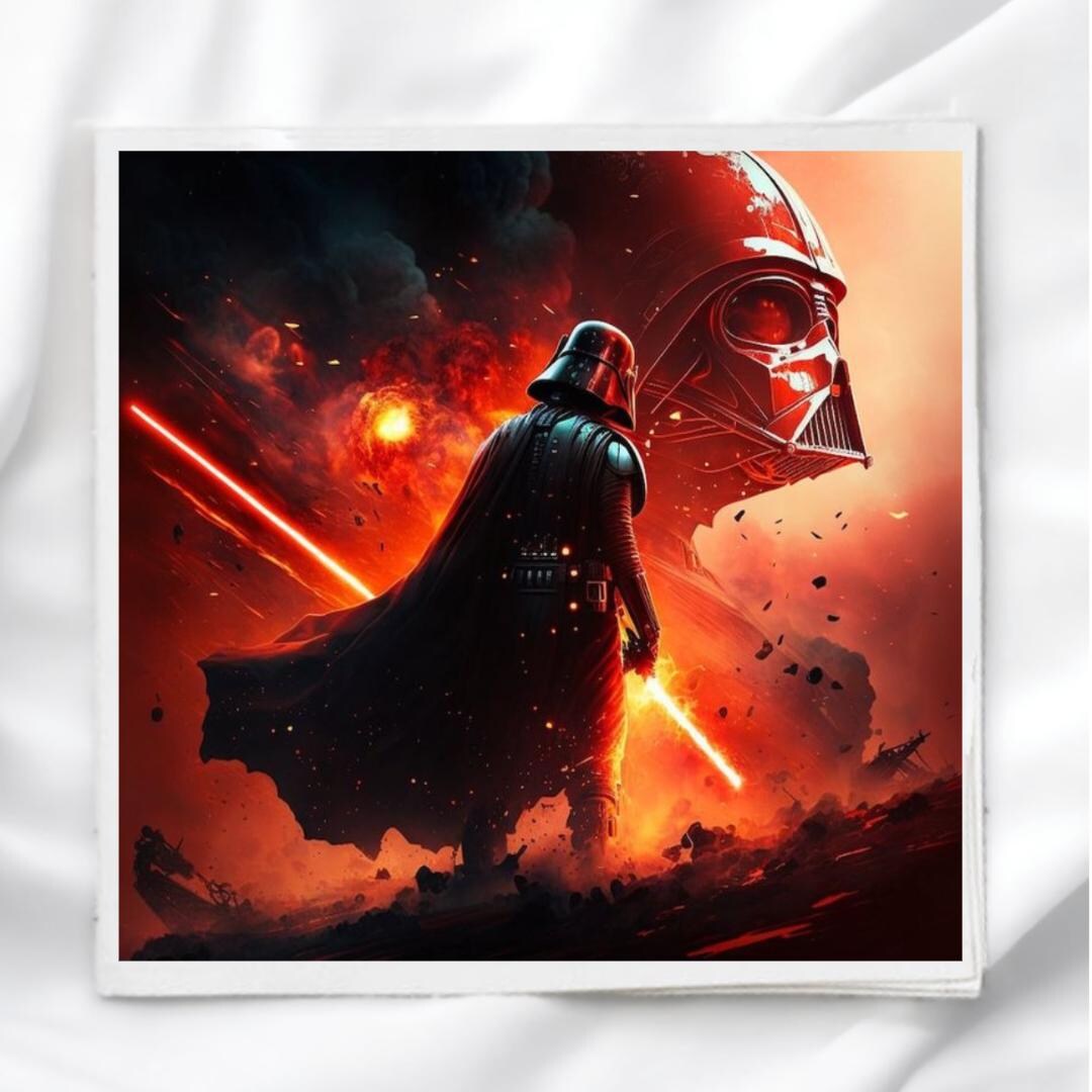 Darth Vader Stoff-Panel für Quilten Basteln Nähen Quilt Block