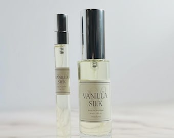 Vanilla Silk Perfume - Warm Vanilla and Musk Scent| Long Lasting - Gourmand, Vegan- Phthalate Free