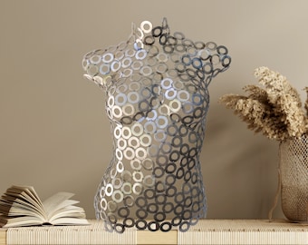 Metal Wall Art: Stainless Steel "Aurora" Handcrafted Contemporary Home Decor