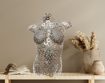 Metal Wall Art: Stainless Steel "Alexis" Handcrafted Contemporary Home Decor