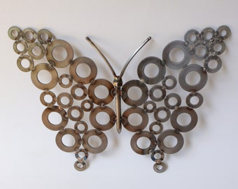 Stainless Steel Butterfly Metal Wall Art, Garden Decor