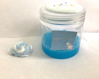 Blueberry swirl ice cream slime ! (DIY clay kit )