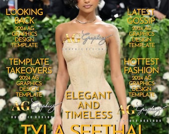 Custom Vogue Magazine Cover Personalized Digital Design Birthday Gift Fashion Style Photo Magazine Cover for Women or Girls
