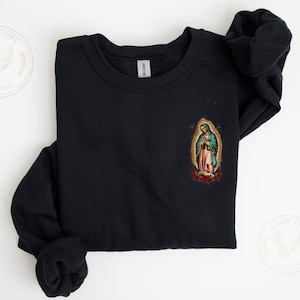 Virgen de Guadalupe Sweater, Our Lady of Guadalupe Sweatshirt, Gift for Mom, Mexican Heritage Gift, Christian Shirt, Latin Culture Gift.