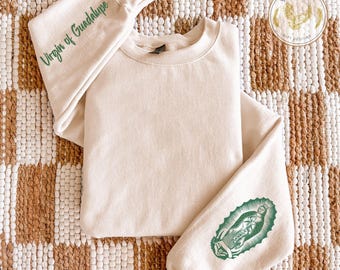 Virgin of Guadalupe Sweatshirt, Virgen de Guadalupe Shirt: Ethically Grown Soft Cotton Blend