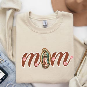 Virgen de Guadalupe Sweater, Mothers Day Gift, Our Lady of Guadalupe Sweatshirt, Gift for Mom, Mexican Gift, Christian Women Shirt.