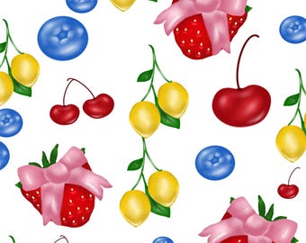 Summer Fruits Print | Wall Art | Home Decor