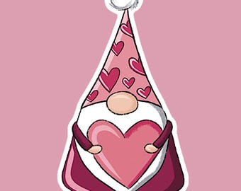 Valentine Gnome Sticker | Valentine’s Day | Cute Sticker