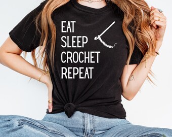 Knitting Shirts for Women, Knitting Shirt, Funny Crochet Tee, Funny Crochet Shirts, Knitting Gift, Grandma Shirt, Mom Knitting Tee