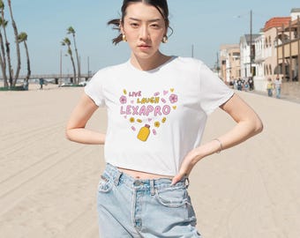 Live Laugh Women's Flowy Cropped Tee