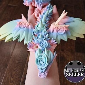 3D Printed Rose Wing Dragon: Articulated Fidget Toy