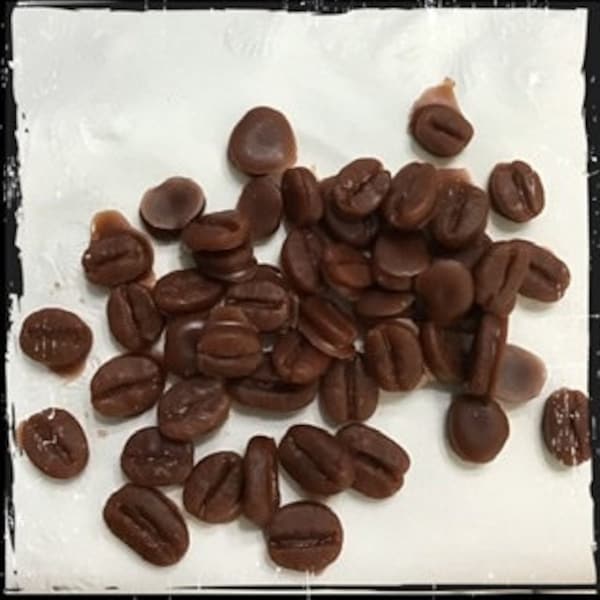 100 Small coffee bean wax embeds/ candle creation