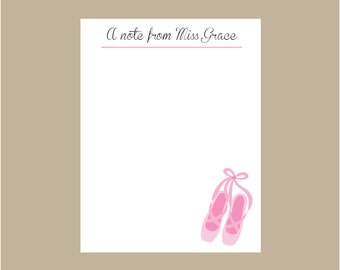 Ballet Notepad, Dance Teacher Notepad, Personalized Notepad, Teacher gift, stocking stuffer