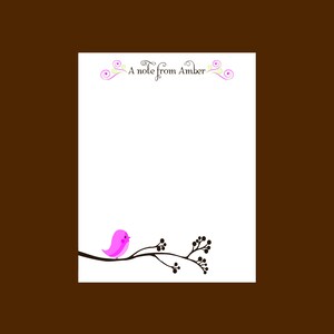 Bird on a branch notepad personalized notepad, teacher gift, stocking stuffer