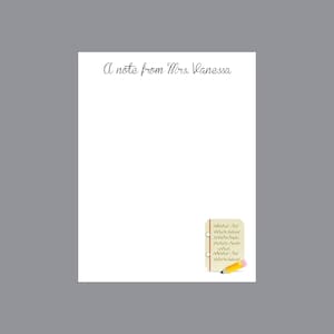 Secretary Notepad, Teacher Notepad, Personalized Notepad, Custom Notepad, Administrative Assistant