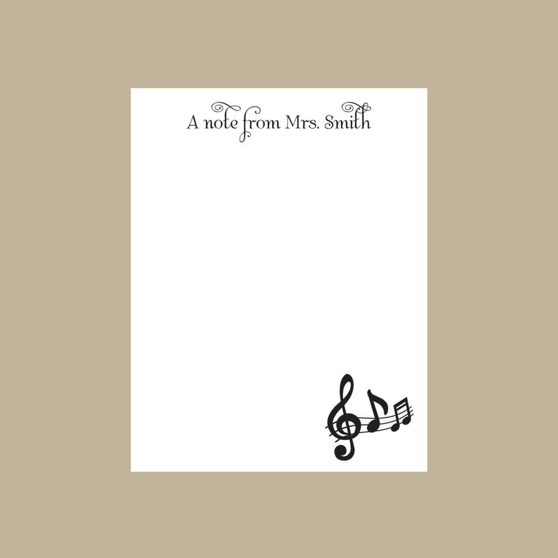 Band teacher notepad music teacher notepad Music notes image 1