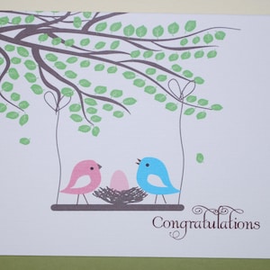 Gefeliciteerd nieuwe babykaart, gepersonaliseerde babykaart