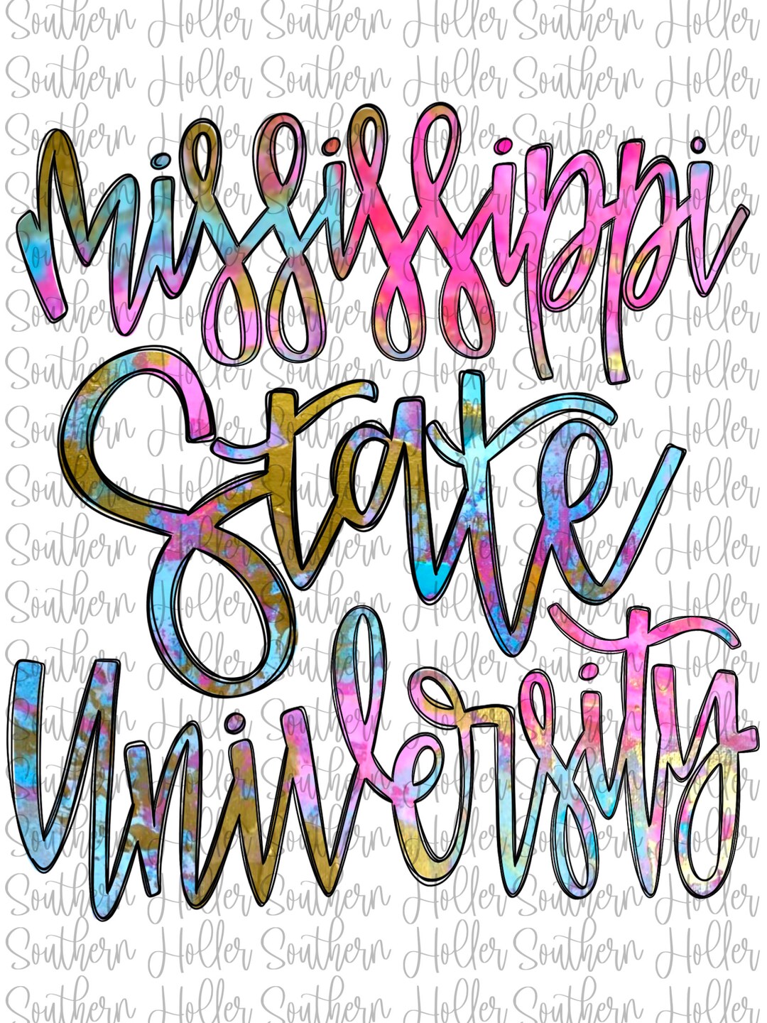 Colorful,mississippi State,bright,hand Lettering,mascots,school Spirit ...