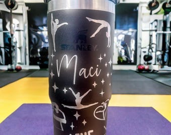 30 oz. Turnen Stanley IceFlow omklaprietje, gepersonaliseerde waterfles