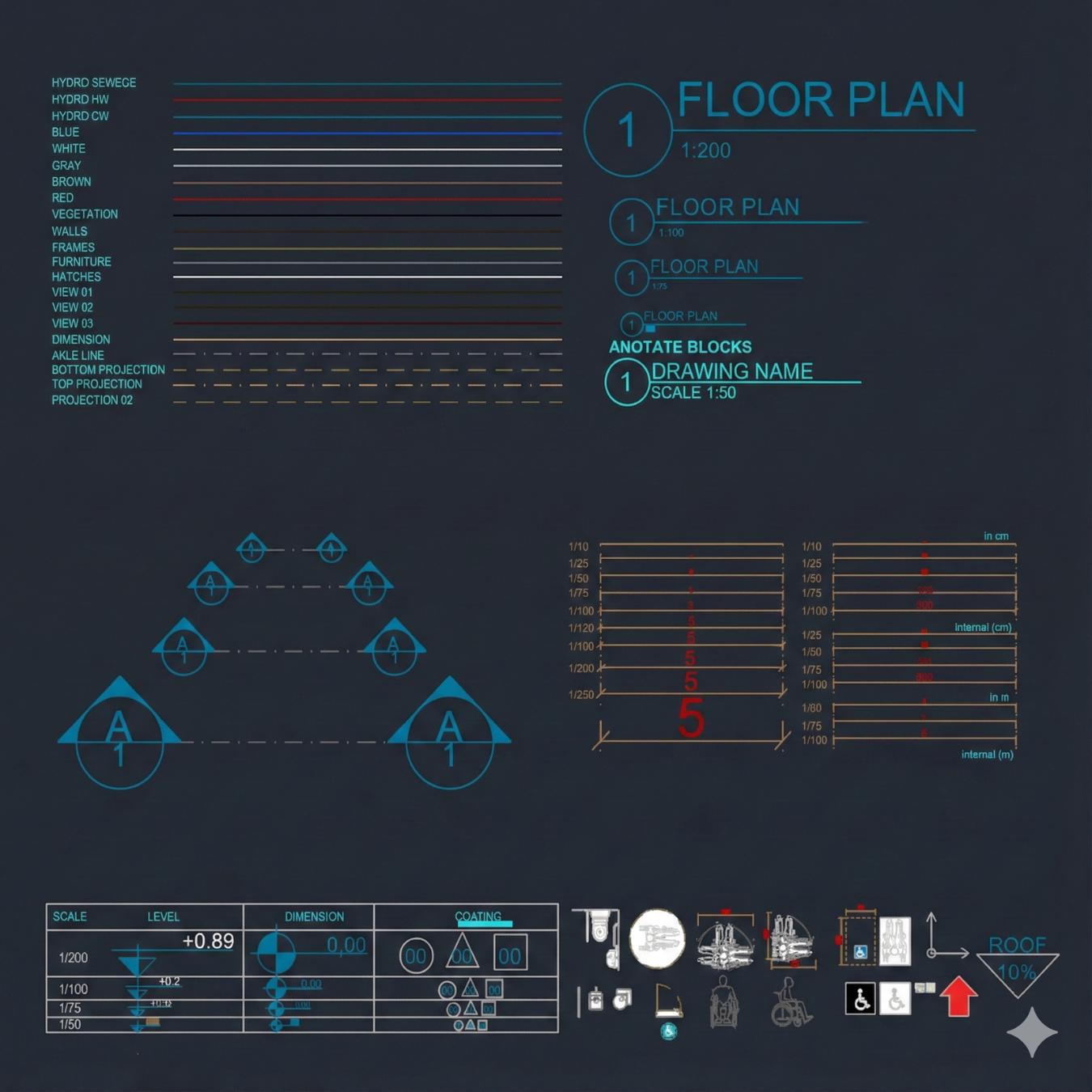 Dynamic Autocad Block Library (digital Download) - Etsy