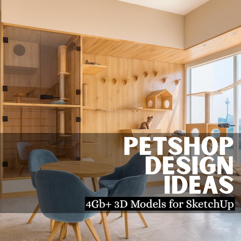 Pet Store 3D Model | Sketchup Interior Design Templates (digital ...