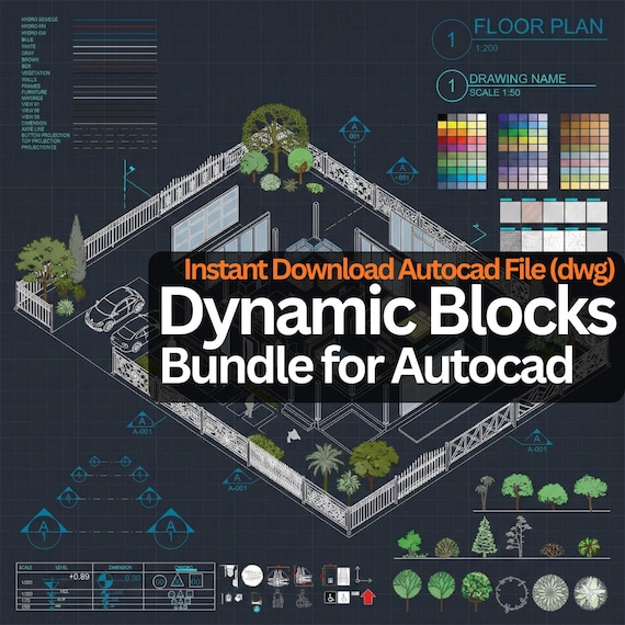Dynamic AutoCAD Block Library (Digital Download)