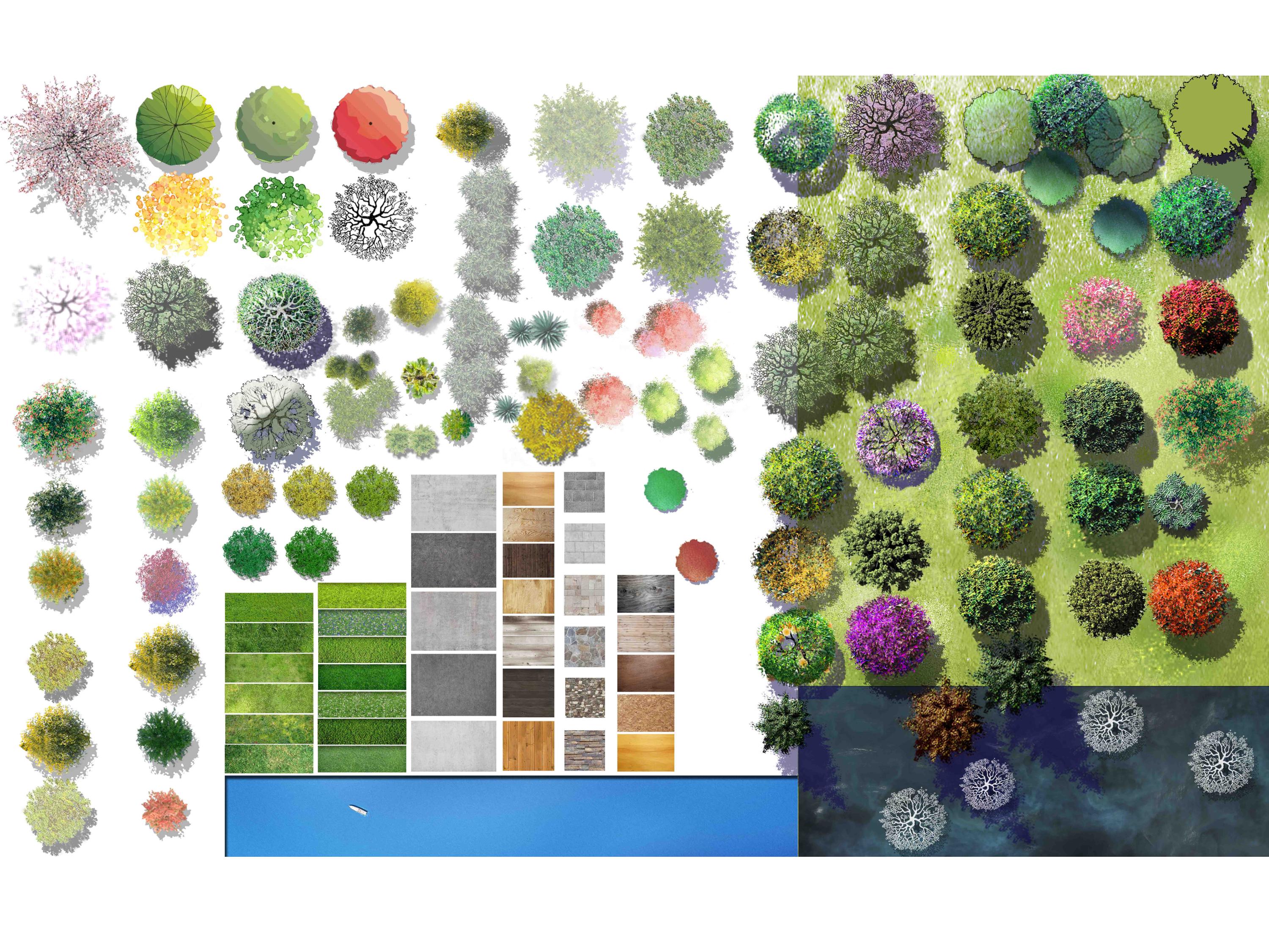 Top View Tree Collection – Site Plan & Landscape Design (PSD) - Etsy