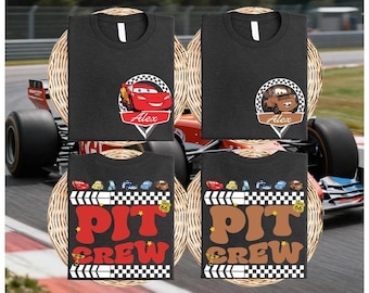 Custom Disney Cars Pit Crew Shirt, McQueen Mater Birthday T-Shirt, Disneyland Family Birthday Matching Shirt, Racing Cars Squad