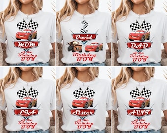 Disney Cars Birthday Boy Shirt, Lightning McQueen Birthday Tee, Disney Family Birthday Shirts, Pixar Lightning McQueen Birthday Girl tee