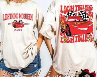 Camiseta de Disney Cars, Camiseta de Rayo McQueen de Pixar, Camiseta de Sally de Cars, Camiseta de viaje familiar de Disney, Camiseta de vacaciones en Disneyland, Camiseta de Mater de Pixar