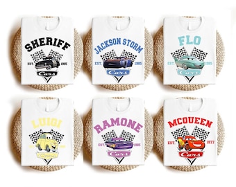 Disney Cars Shirt, Pixar Lightening McQueen Shirt, Cars Sally Shirt, Disney Family Trip 2026 tee, Disneyland Vacation Tee, Pixar Mater Tee