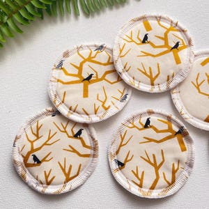Reusable cotton face rounds, eye makeup remover pads, 6 count muti layer, 3” rounds, cotton, flannel, toner application