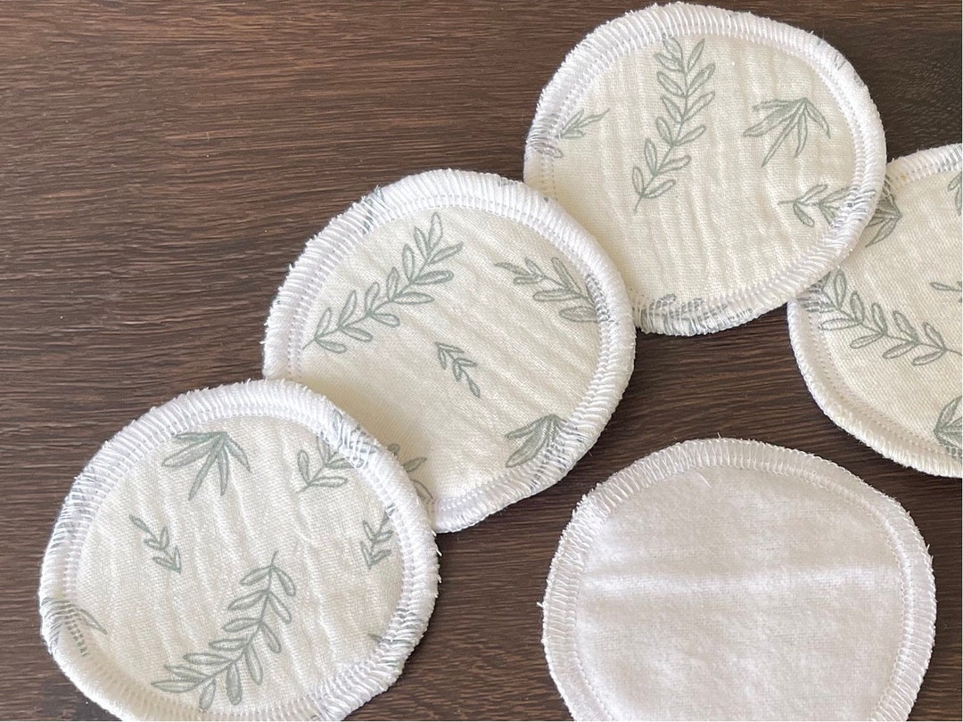 Reusable Cotton Muslin Gauze Face Rounds, Flannel Backing, Washable