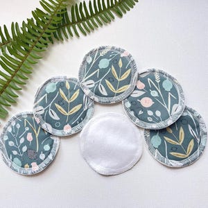 Reusable Cotton Makeup Remover Face Rounds Floral Print, Eco-Friendly, Set of 6