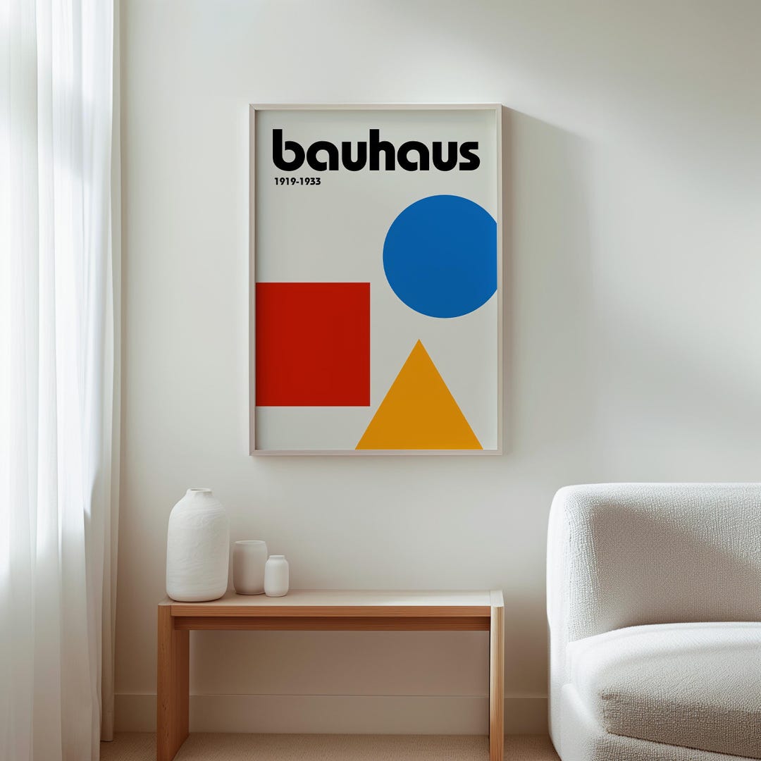 Bauhaus Art Print, Modernist Poster, Printable Wall Art, Exhibition ...