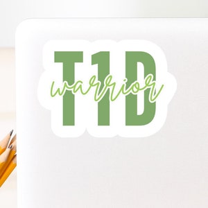 T1D Krieger, Typ-1-Diabetes, wasserdichter Aufkleber, Spaß, inspirierendes Geschenk, Zubehör für Zuckerkissen, Aufkleber für Telefon usw.