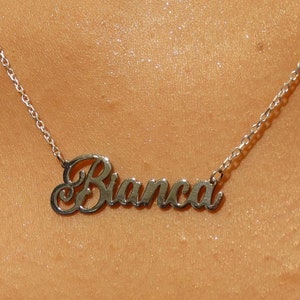 Personalized Cursive Name Necklace: Sterling Silver, Gold Plated